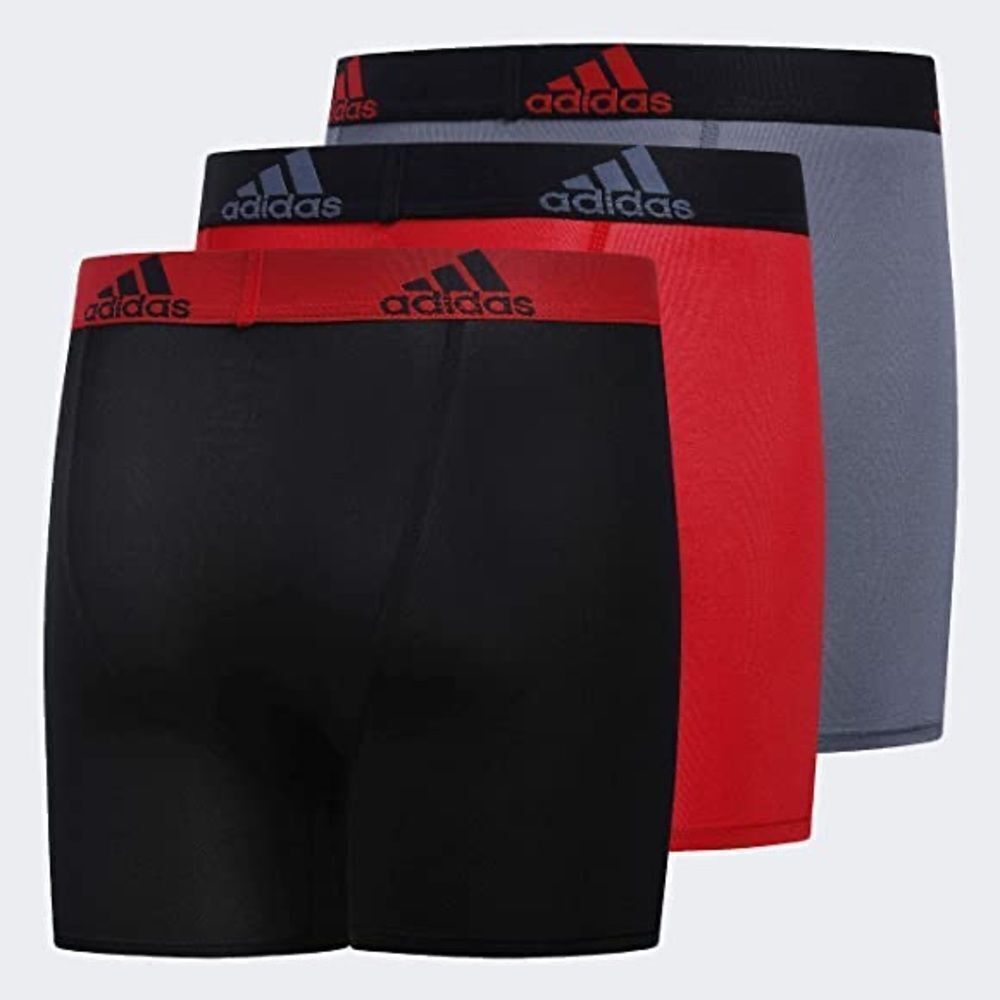 Adidas Kids-Boy's Performance Boxer Briefs Underwear (3-Pack) Size Medium - Picture 1 of 7